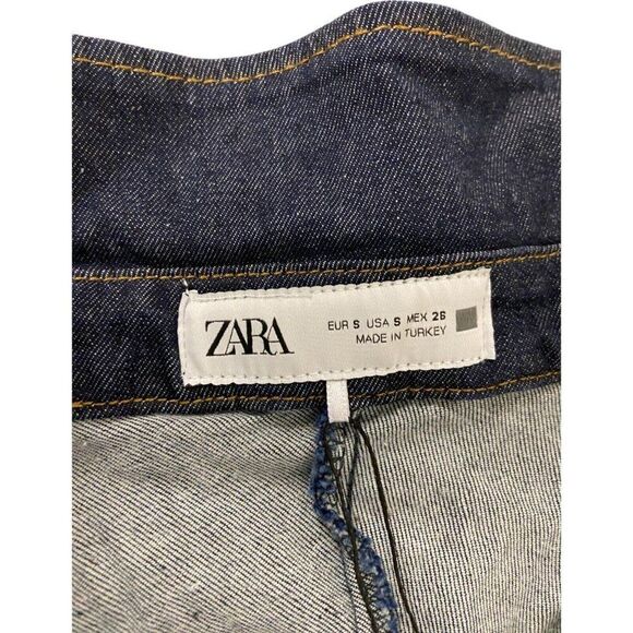 Zara Womens Denim Shirt Dress Size S Blue Stretch Midi Button front 0779/158 NWT - Picture 6 of 16